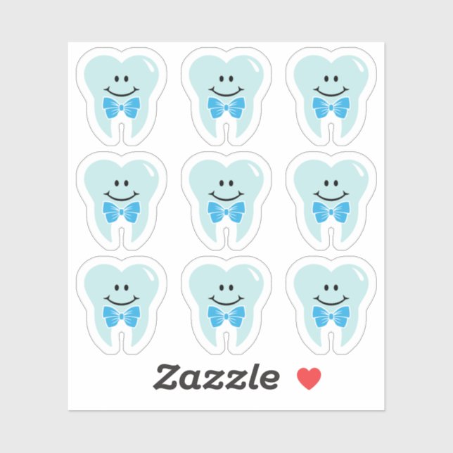 Cute Tooth Denitst Stickers (Sheet)