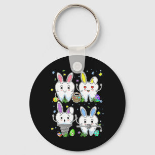 Cute Tooth Dental Squad Dental Assistant Easter Da Key Ring