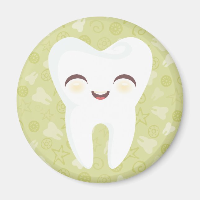 Cute Tooth - Green Magnet (Front)