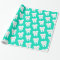 Cute Tooth Pattern on Teal Wrapping Paper