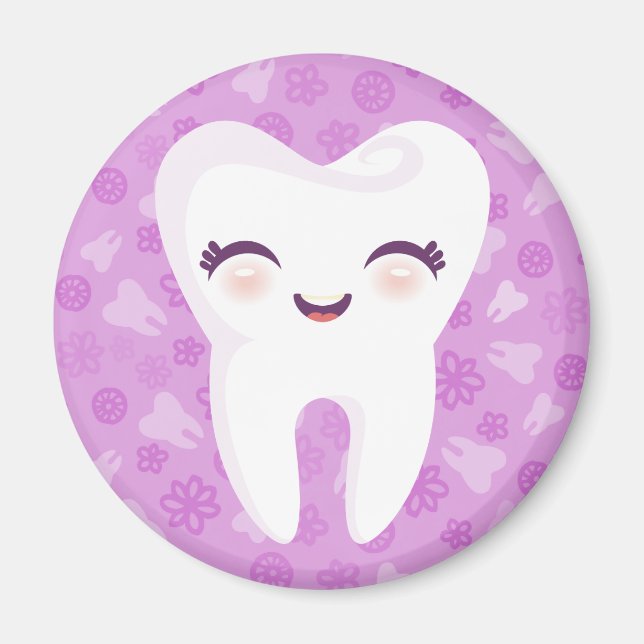 Cute Tooth - Purple Magnet (Front)