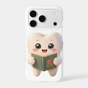 Cute Tooth Reading a Book Kawaii Dental iPhone Cas