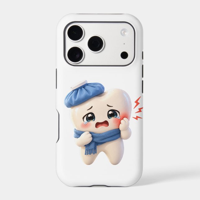 Cute Toothache Tooth Character Phone Case (Back)