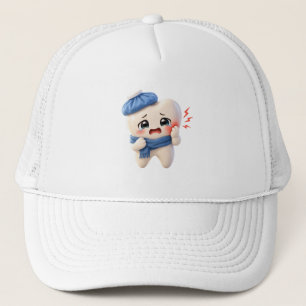 Cute Toothache Tooth Character Trucker Hat
