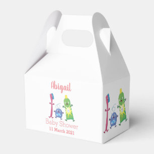 Cute toothbrush toothpaste dental floss cartoon favour box