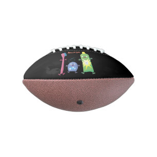 Cute toothbrush toothpaste dental floss cartoon football