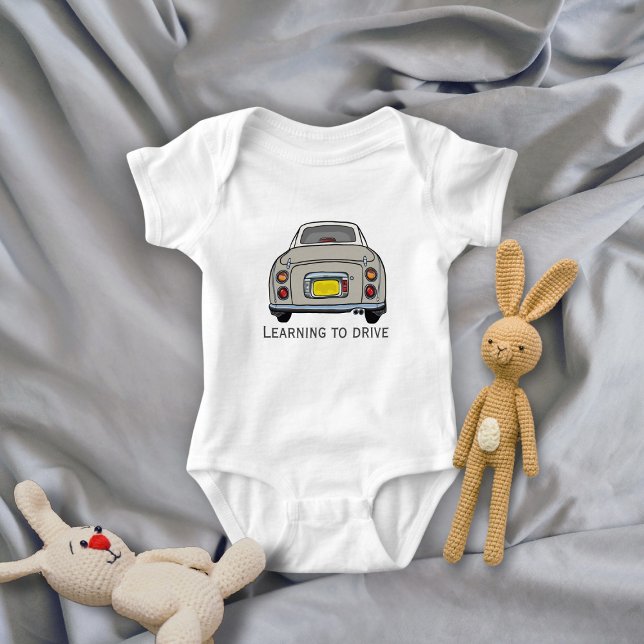 Cute Topaz Mist Figaro Car Figarations Driver Baby Bodysuit (Cute topaz figaro car baby bodysuit for your littlest car enthusiast)