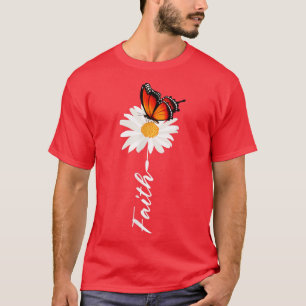 cute tops for women faith butterfly garden daisy