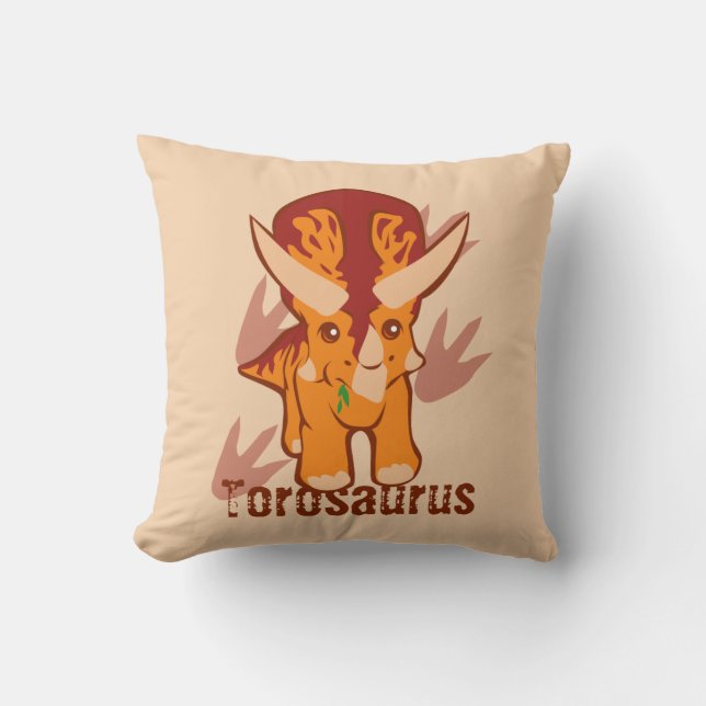 Cute Torosaurus Cushion (Front)