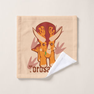 Cute Torosaurus Wash Cloth
