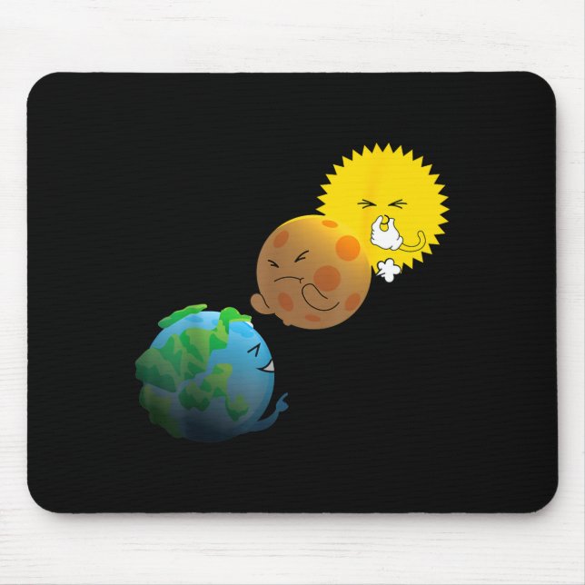 Cute Total Eclipse April 8 Solar Mouse Pad (Front)