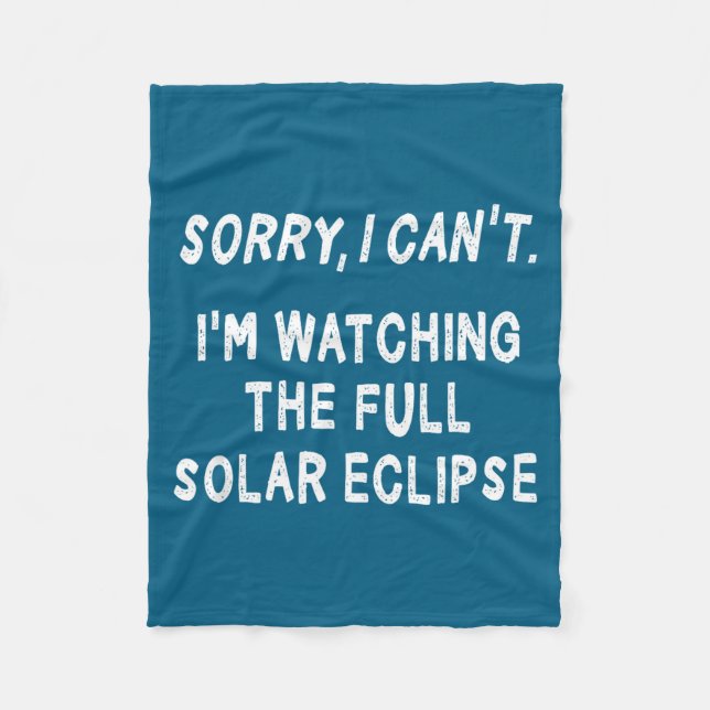 Cute Total Solar Eclipse 4 8 Fleece Blanket (Front)