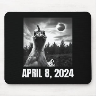 Cute Total Solar Eclipse April 8 Mouse Pad