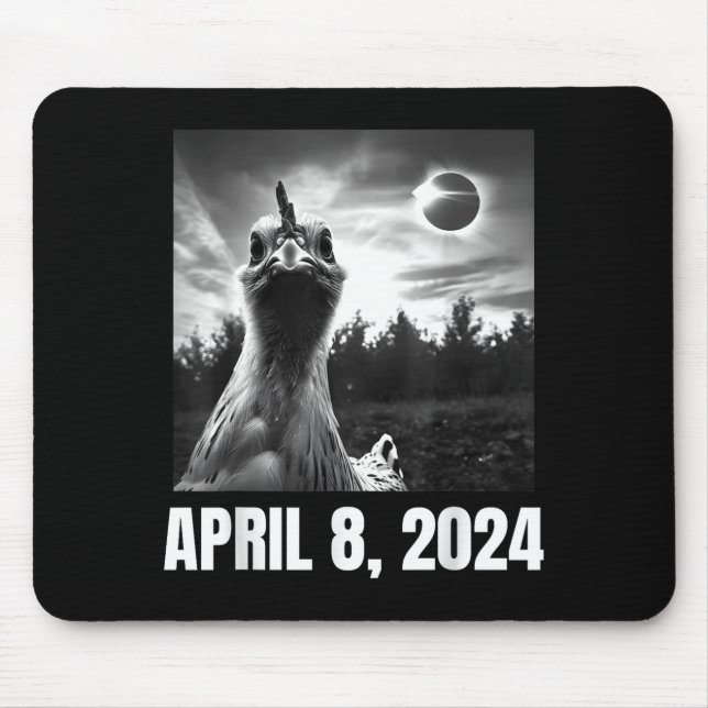 Cute Total Solar Eclipse April 8 Mouse Pad (Front)