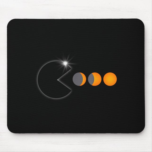 Cute Total Solar Eclipse April 8 Mouse Pad (Front)