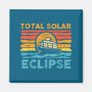 Cute Total Solar Eclipse Retro Eclipse Magnet