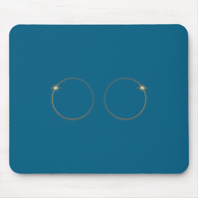 Cute Total Solar Eclipse Totality April Mouse Pad (Front)