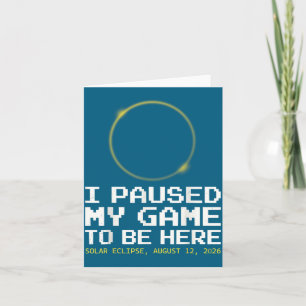 Cute Total Solar Eclipse Totality Gamer Card