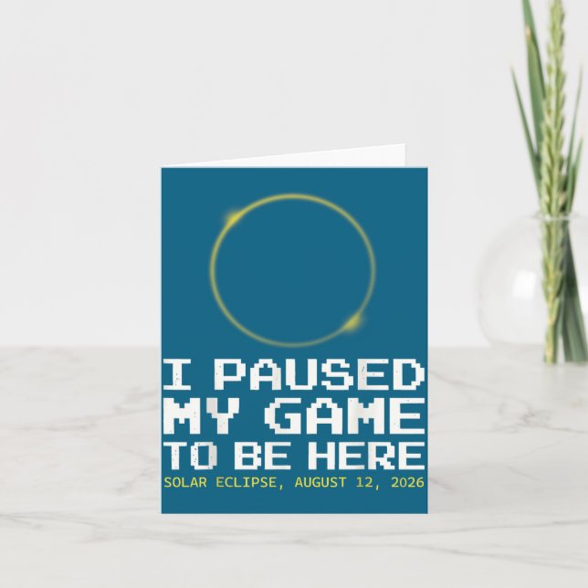 Cute Total Solar Eclipse Totality Gamer Card (Front)