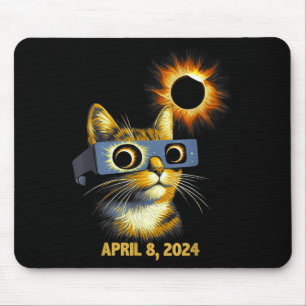 Cute Total Solar Eclipse Totality Sunglasses Mouse Pad