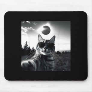 Cute Total Solar Eclipse Usa Cat Mouse Pad