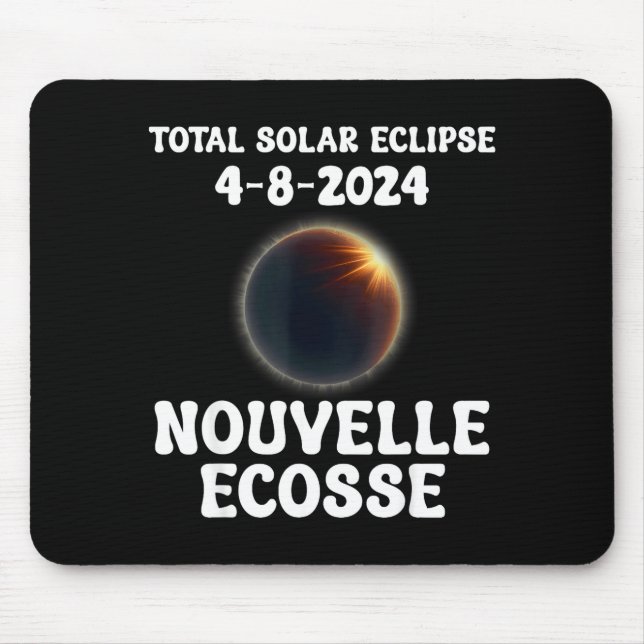 Cute Total Solar Eclipse Watch North Mouse Pad (Front)