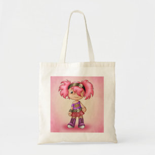 Cute Tote Bag With Punk Cartoon Girl - Teen