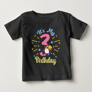 Cute Toucan 3rd Birthday 3 Year Old Birth Girl Baby T-Shirt