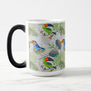 Cute Toucan bird, Everybirdy Pattern, Watercolors Magic Mug
