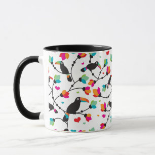 cute toucan bird tropical illustration mug