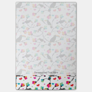 cute toucan bird tropical illustration post-it notes