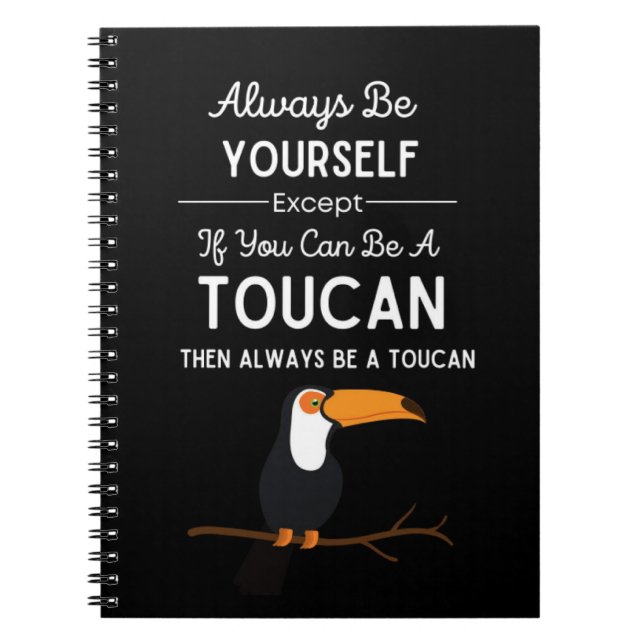 Cute Toucan Gifts Jungle Bird Exotic Rainforest Notebook (Front)