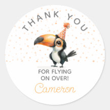 Cute Toucan, orange, kid’s birthday celebration