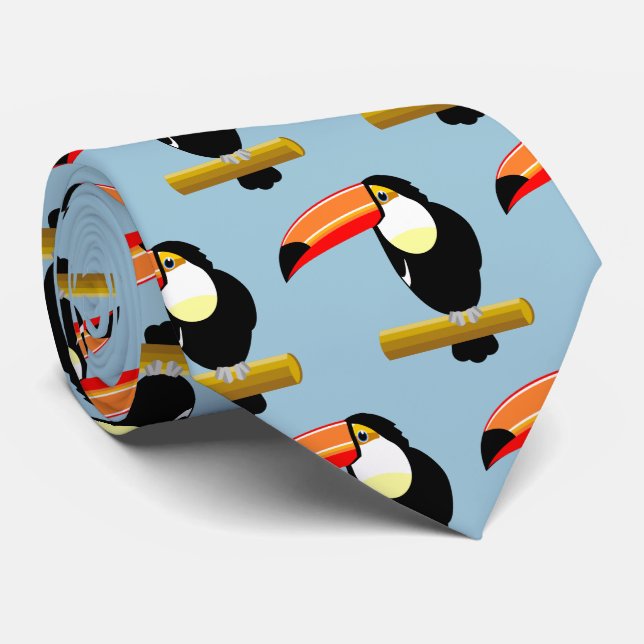 Cute Toucan Tie (Rolled)