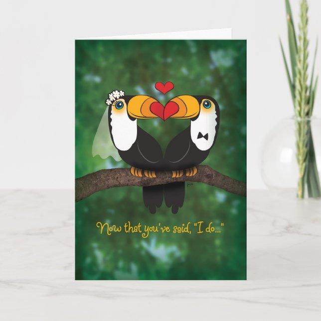 Cute Toucan Wedding Card (Front)