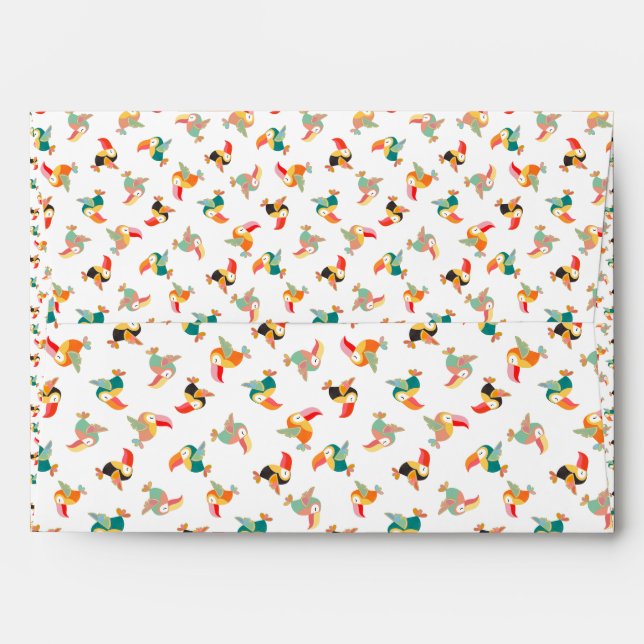 cute toucans envelope (Back (Top Flap))