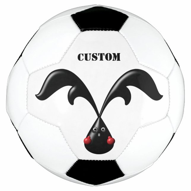 Cute Tough Bunny Boxer Rabbit Soccer Ball (Front)