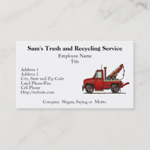 Cute Tow Truck Wrecker Business Card