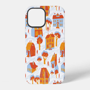 Cute Town Houses: Vintage Doodle iPhone 12 Case