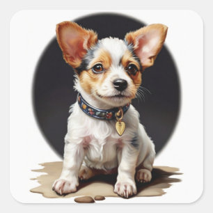 Cute Toy Fox Terrier Puppy Sticker