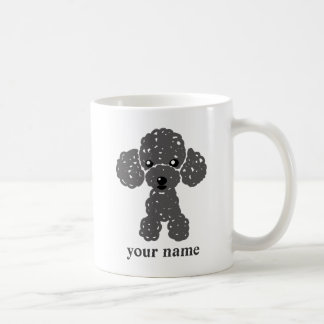 Cute Toy Poodle (Black) Name Box Coffee Mug