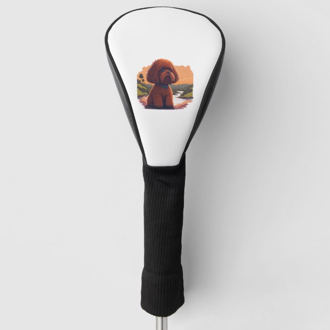 Cute Toy Poodle  Golf Head Cover (Front)