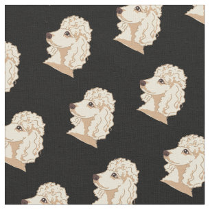 Cute toy poodle pet puppy pattern dog lover fabric