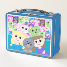 Cute Toy Themed Metal Lunchbox