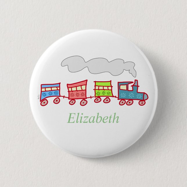 Cute Toy Train 6 Cm Round Badge (Front)