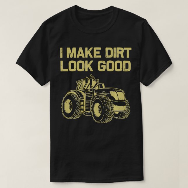 Cute Tractor Designs For Men Women Farm Truck Driv T-Shirt (Design Front)