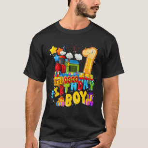 Cute Train Birthday Boy 1 Year Old Kids 1st Birthd T-Shirt