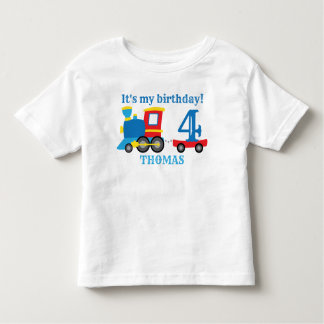 Cute Train Birthday Toddler T-shirt