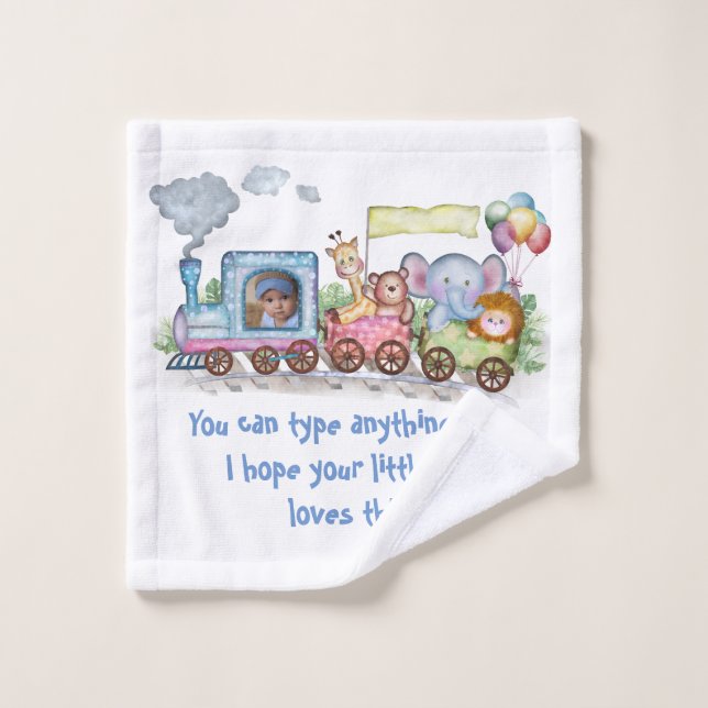 Cute train engine Fleece Blanket Wash Cloth (Wash Cloth)
