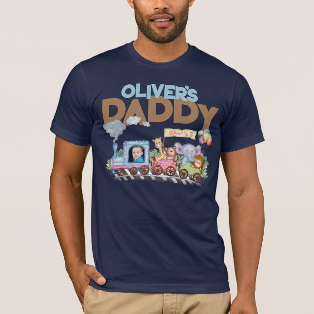 Cute train engine parent's birthday T-Shirt (Front)